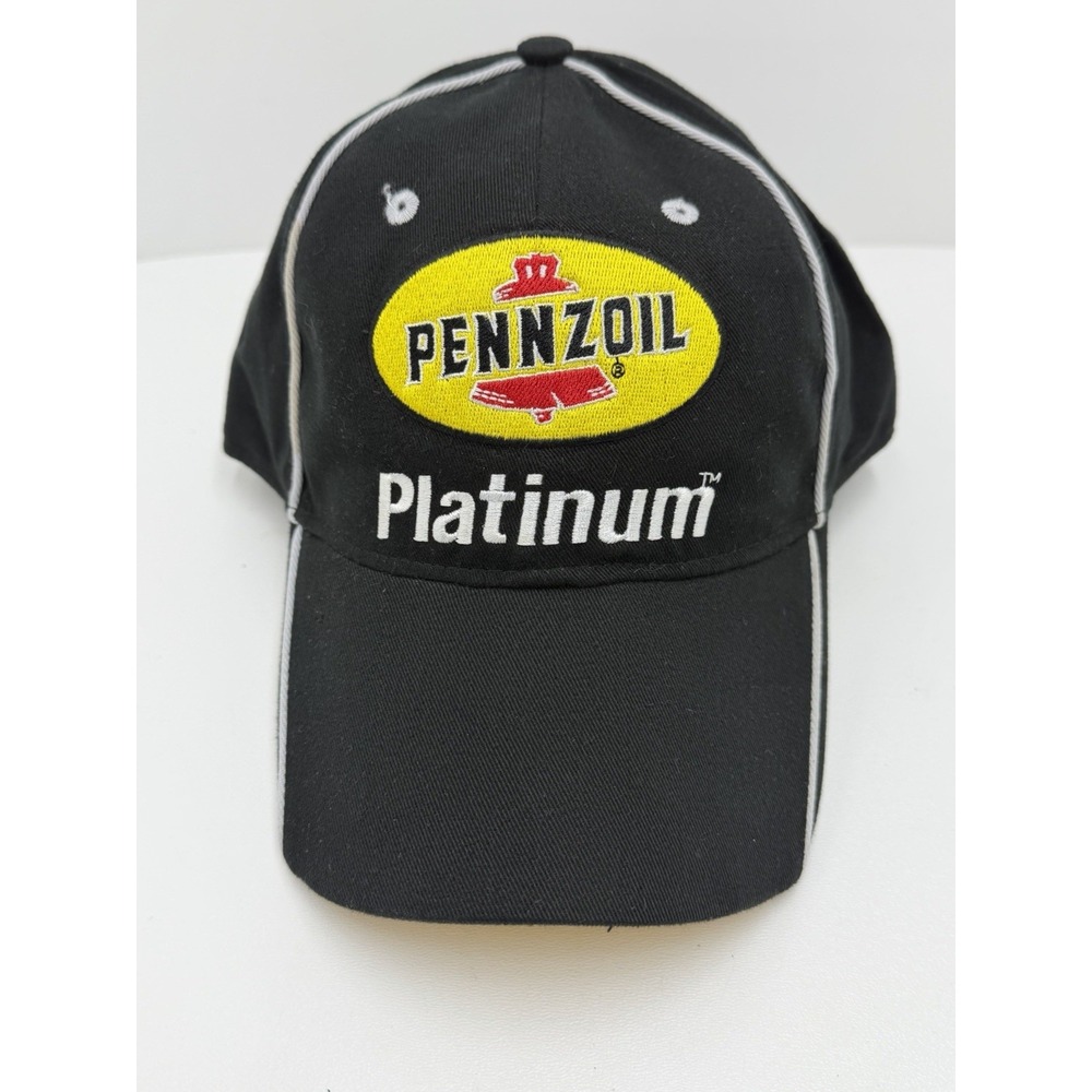 Pennzoil Hat Cap Black Embroidered Logo Racing Oil Automotive Motorsport